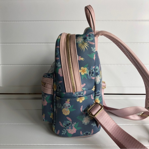 Disney Loungefly Mini Backpack- Stitch and Scrump w/ matching wallet - Picture 12 of 15